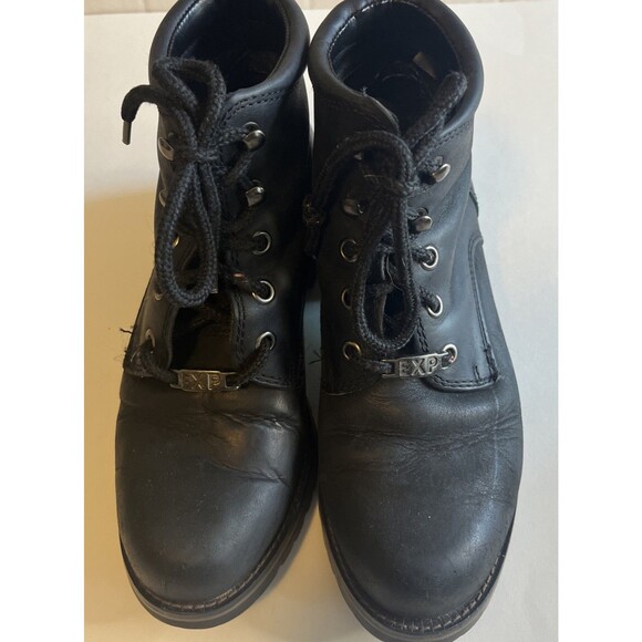 Compagnie Internationale Express Boots Women’s 7M Black Alpine Leather 90’s Rare - Picture 2 of 14